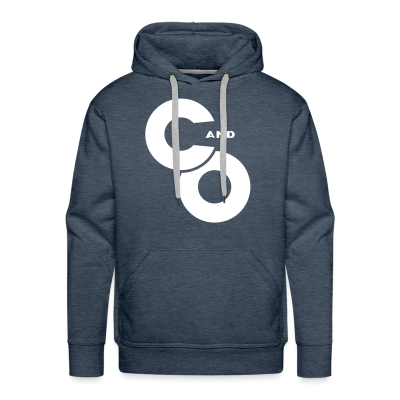 C and O Logo - Men’s Premium Hoodie - heather denim