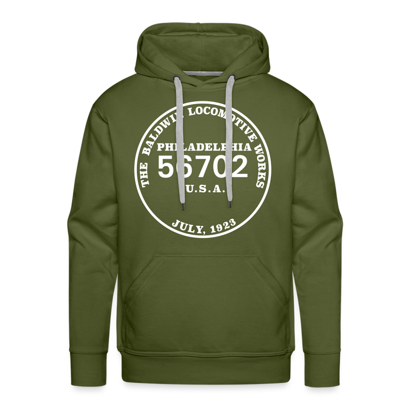 Baldwin Locomotive Works Builder's Plate - Men’s Premium Hoodie - olive green