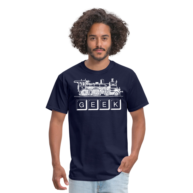 Train Geek - Unisex Classic T-Shirt - navy