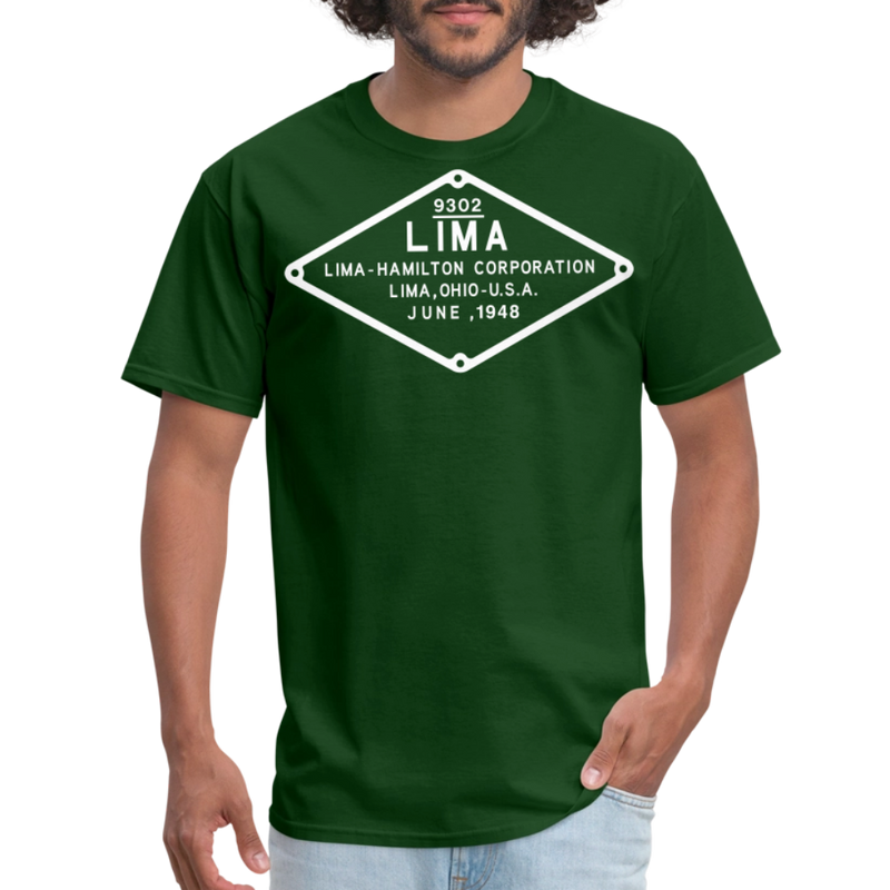 Lima Builder's Plate White Print - Unisex Classic T-Shirt - forest green