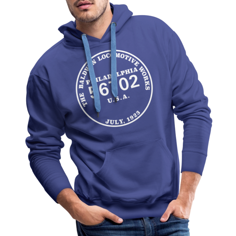 Baldwin Locomotive Works Builder's Plate - Men’s Premium Hoodie - royal blue