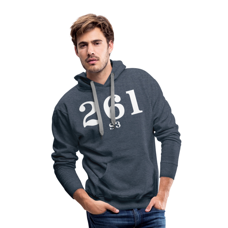 Milwaukee Road S3 Cab Info - Men’s Premium Hoodie - heather denim