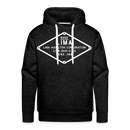 Lima Builder's Plate White Print - Men’s Premium Hoodie - charcoal grey