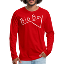 Union Pacific Big Boy Chalk Scrawl - Men's Premium Long Sleeve T-Shirt - red