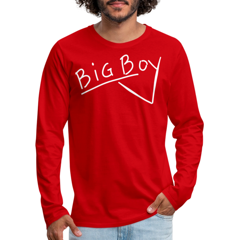 Union Pacific Big Boy Chalk Scrawl - Men's Premium Long Sleeve T-Shirt - red