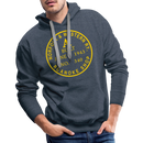 Norfolk & Western Class A Builder's Plate - Men’s Premium Hoodie - heather denim