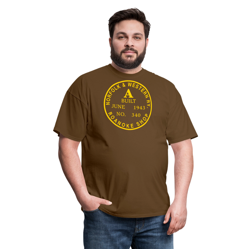 Norfolk & Western Class A Builder's Plate - Unisex Classic T-Shirt - brown