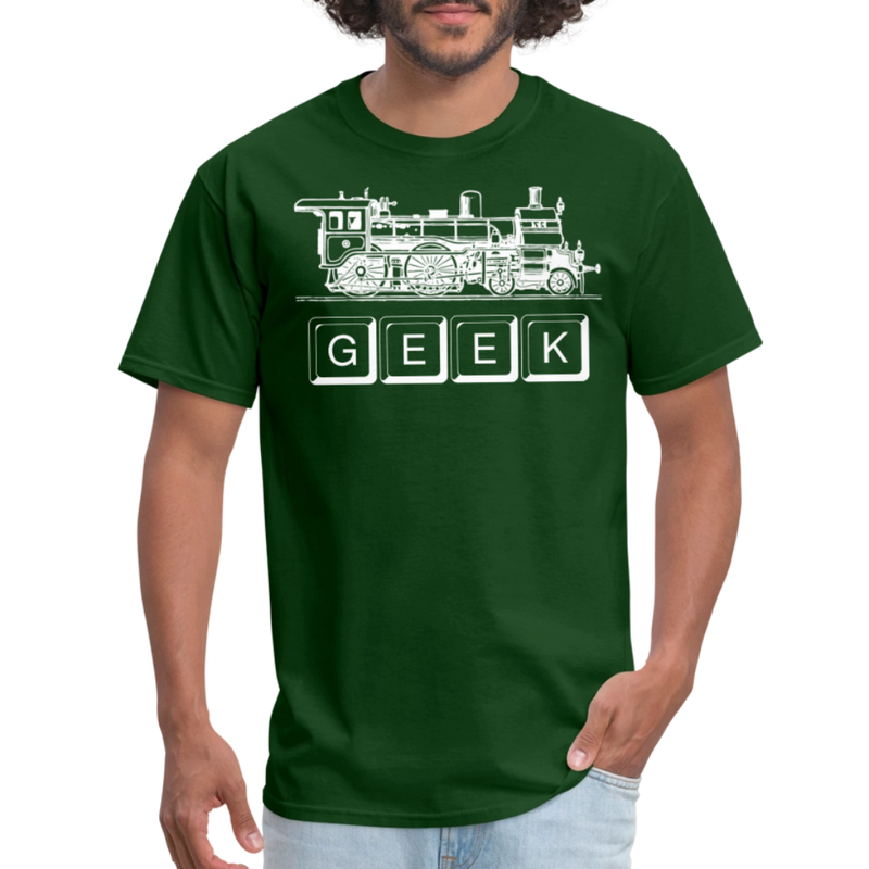 Train Geek - Unisex Classic T-Shirt - forest green