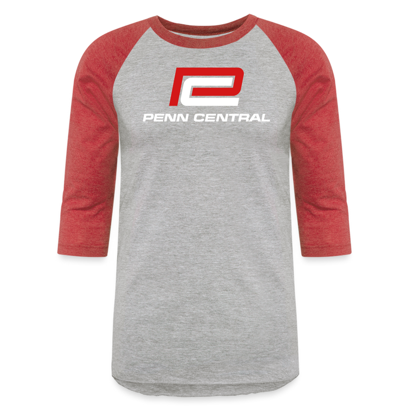 Penn Central - Baseball T-Shirt - heather gray/red