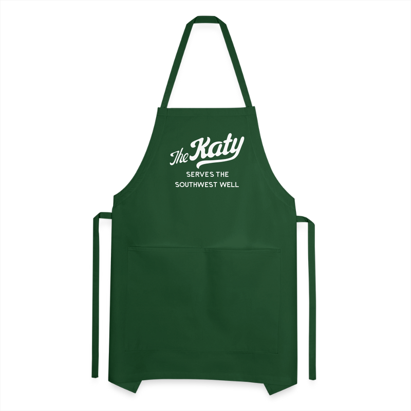 The Katy Serves the Southwest Well - Adjustable Apron - forest green