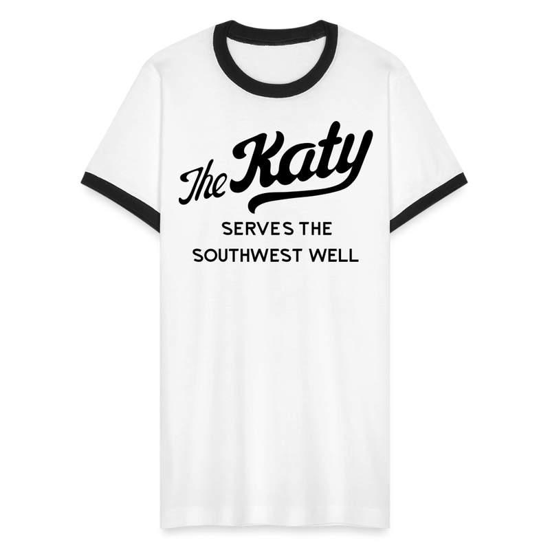 The Katy Serves the Southwest Well - Men's Ringer T-Shirt - white/black