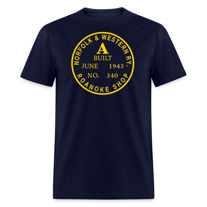 Norfolk & Western Class A Builder's Plate - Unisex Classic T-Shirt - navy