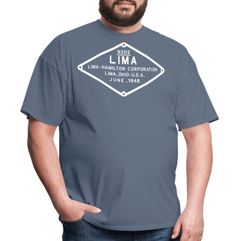 Lima Builder's Plate White Print - Unisex Classic T-Shirt - denim