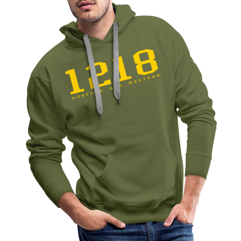 Norfolk and Western 1218 - Men’s Premium Hoodie - olive green