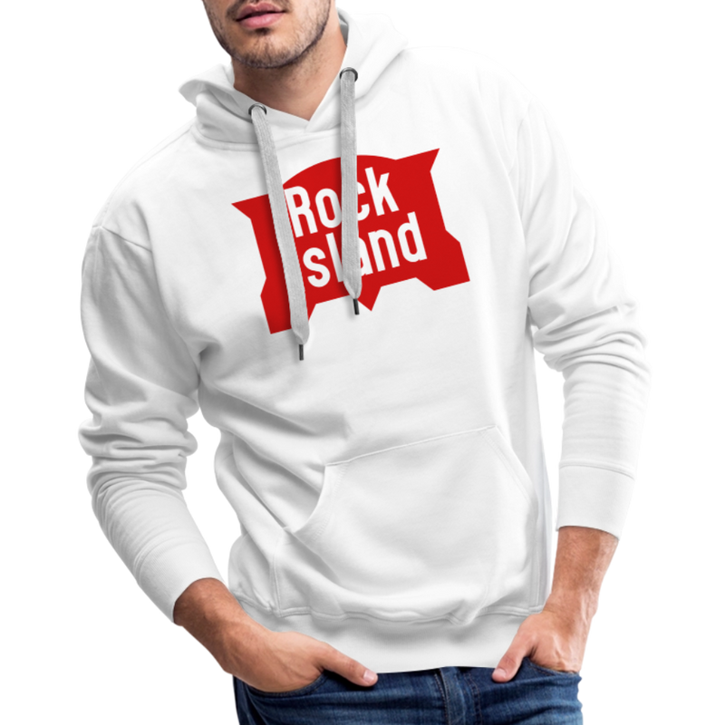 Rock Island Logo - Men’s Premium Hoodie - white