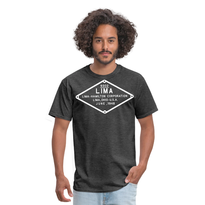 Lima Builder's Plate White Print - Unisex Classic T-Shirt - heather black