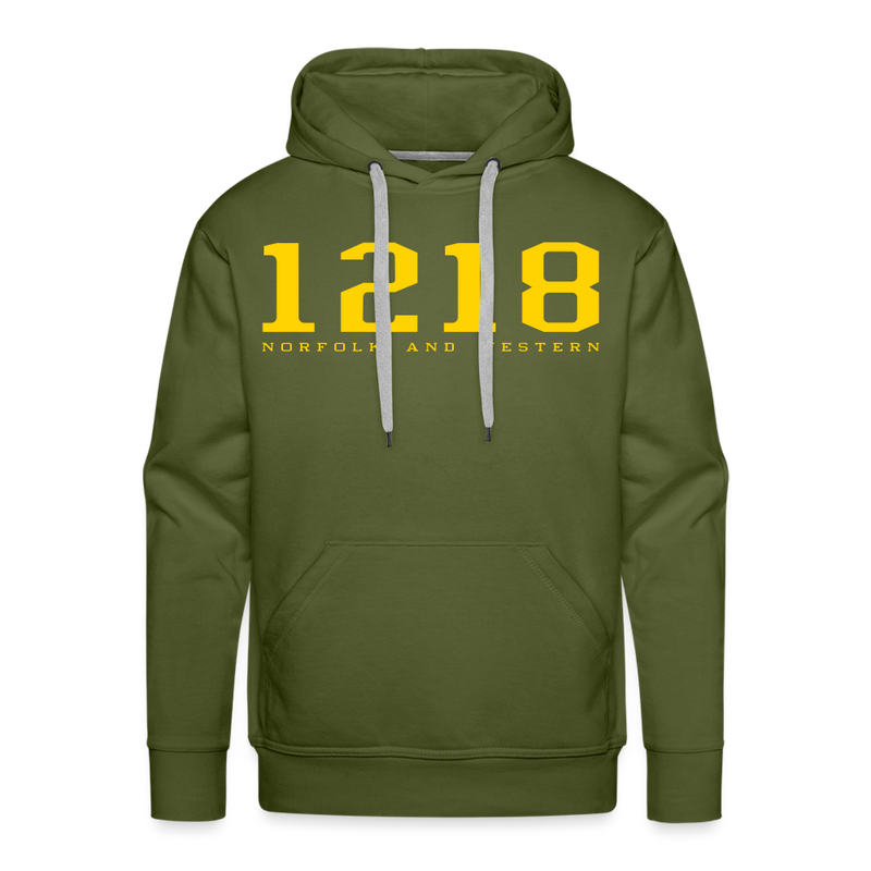 Norfolk and Western 1218 - Men’s Premium Hoodie - olive green