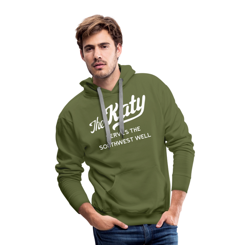 The Katy Serves the Southwest Well - Men’s Premium Hoodie - olive green