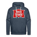 Rock Island Logo - Men’s Premium Hoodie - heather denim