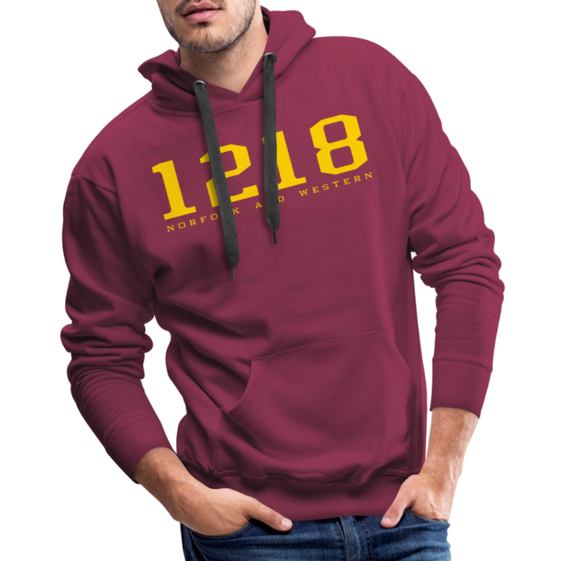 Norfolk and Western 1218 - Men’s Premium Hoodie - burgundy