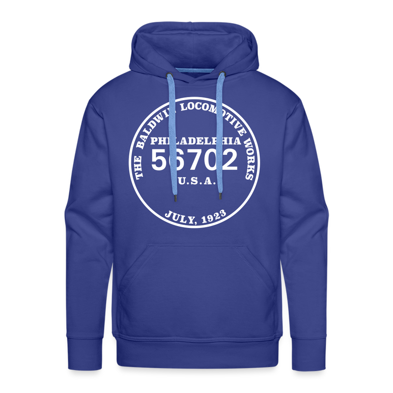 Baldwin Locomotive Works Builder's Plate - Men’s Premium Hoodie - royal blue