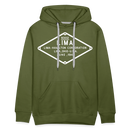 Lima Builder's Plate White Print - Men’s Premium Hoodie - olive green