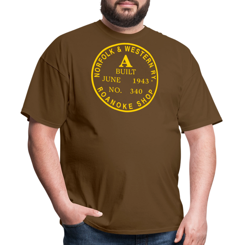 Norfolk & Western Class A Builder's Plate - Unisex Classic T-Shirt - brown