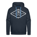 Lima Builder's Plate White Print - Men’s Premium Hoodie - navy
