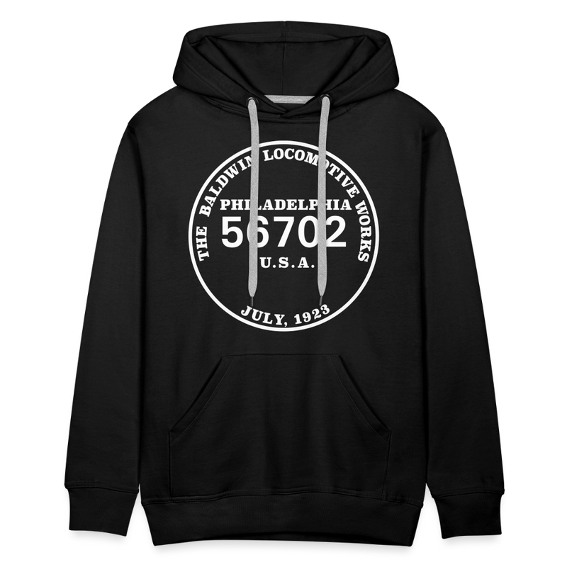 Baldwin Locomotive Works Builder's Plate - Men’s Premium Hoodie - black