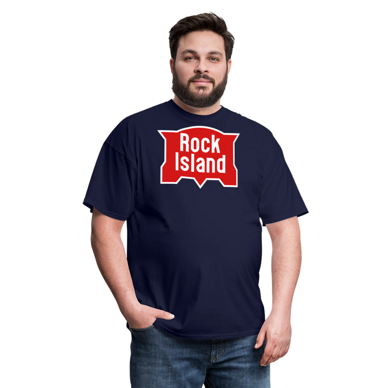 Rock Island Logo - Unisex Classic T-Shirt - navy