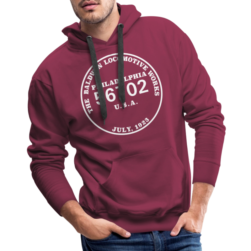 Baldwin Locomotive Works Builder's Plate - Men’s Premium Hoodie - burgundy