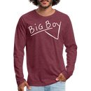 Union Pacific Big Boy Chalk Scrawl - Men's Premium Long Sleeve T-Shirt - heather burgundy