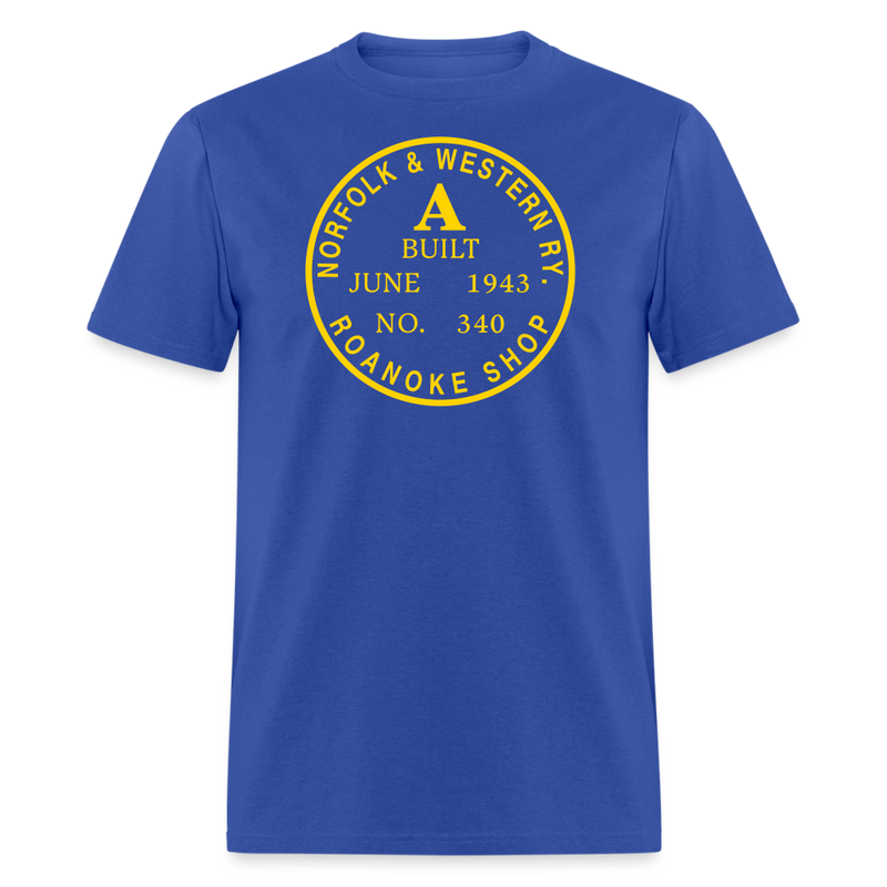 Norfolk & Western Class A Builder's Plate - Unisex Classic T-Shirt - royal blue