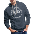 Baldwin Locomotive Works Builder's Plate - Men’s Premium Hoodie - heather denim
