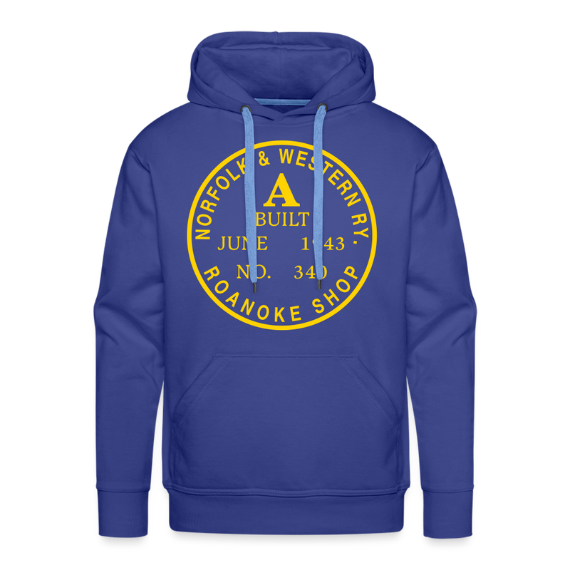 Norfolk & Western Class A Builder's Plate - Men’s Premium Hoodie - royal blue