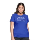 ALCO Builder's Plate - Women's T-Shirt - royal blue