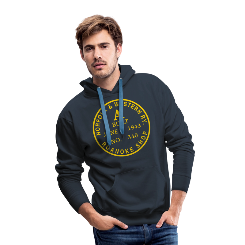 Norfolk & Western Class A Builder's Plate - Men’s Premium Hoodie - navy