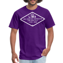 Lima Builder's Plate White Print - Unisex Classic T-Shirt - purple