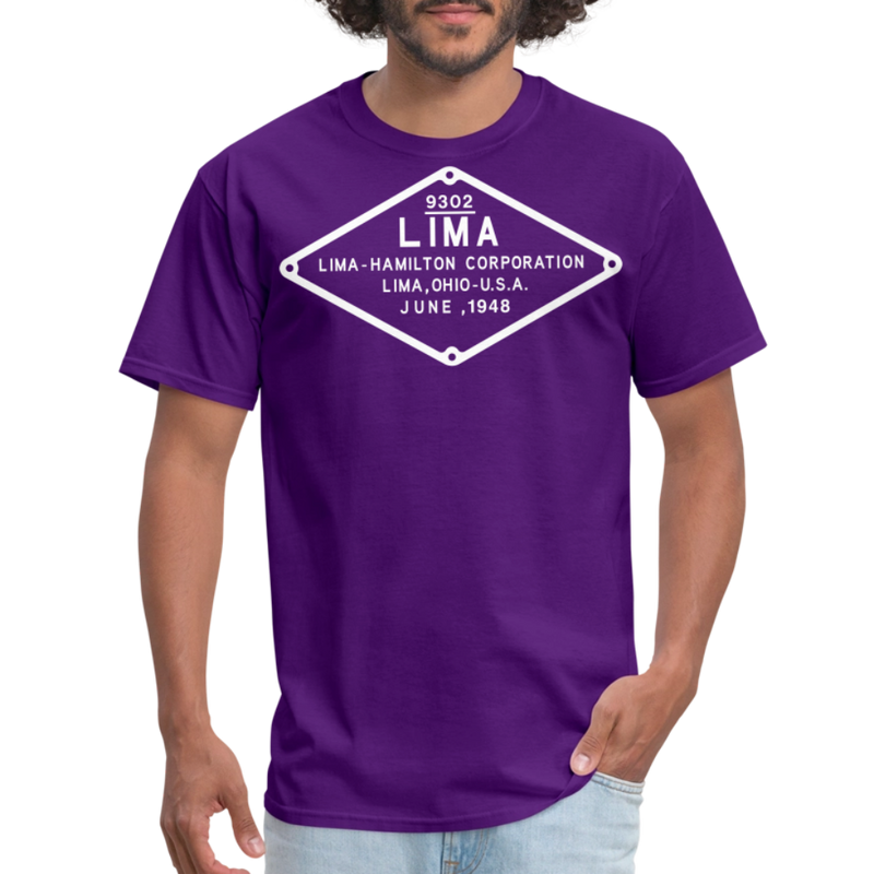 Lima Builder's Plate White Print - Unisex Classic T-Shirt - purple