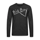 Union Pacific Big Boy Chalk Scrawl - Men's Premium Long Sleeve T-Shirt - charcoal grey