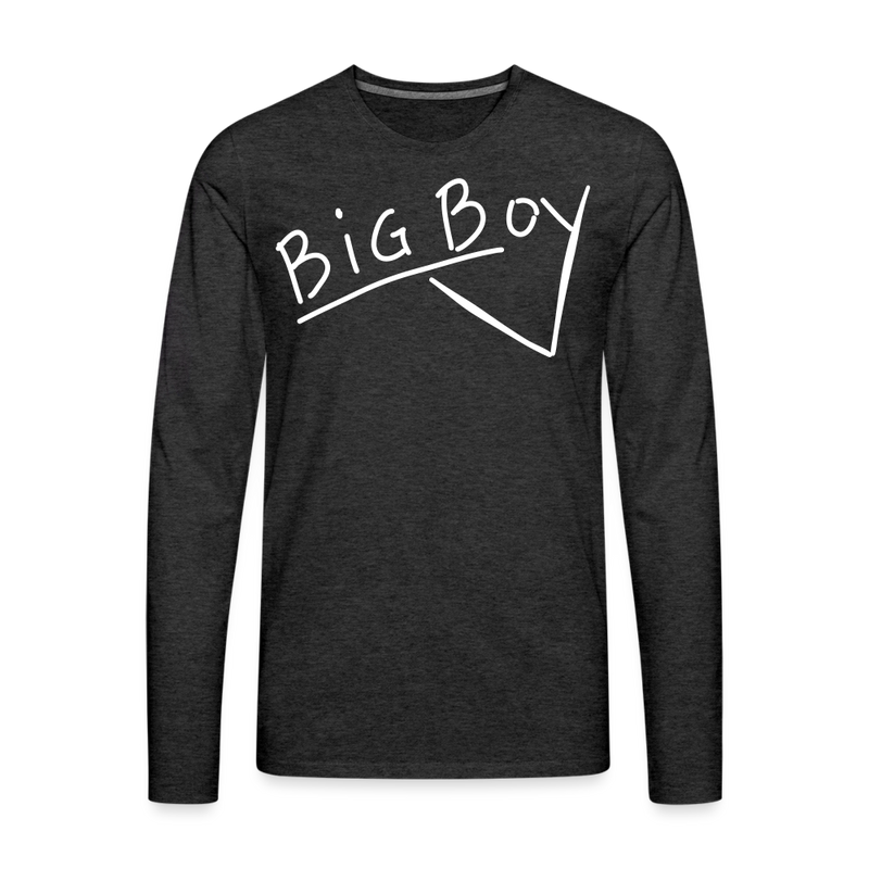 Union Pacific Big Boy Chalk Scrawl - Men's Premium Long Sleeve T-Shirt - charcoal grey