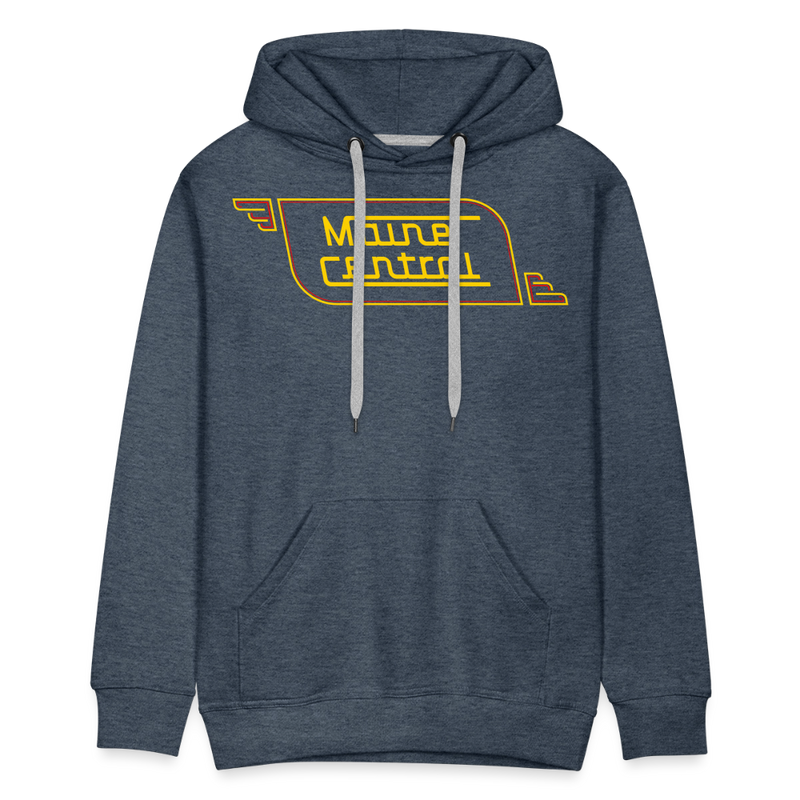 Maine Central Logo - Men’s Premium Hoodie - heather denim