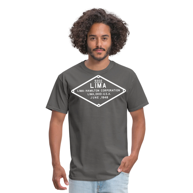 Lima Builder's Plate White Print - Unisex Classic T-Shirt - charcoal