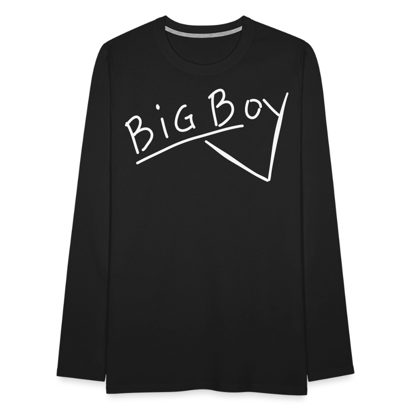 Union Pacific Big Boy Chalk Scrawl - Men's Premium Long Sleeve T-Shirt - black