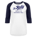 The Katy Serves the Southwest Well - Baseball T-Shirt - white/navy
