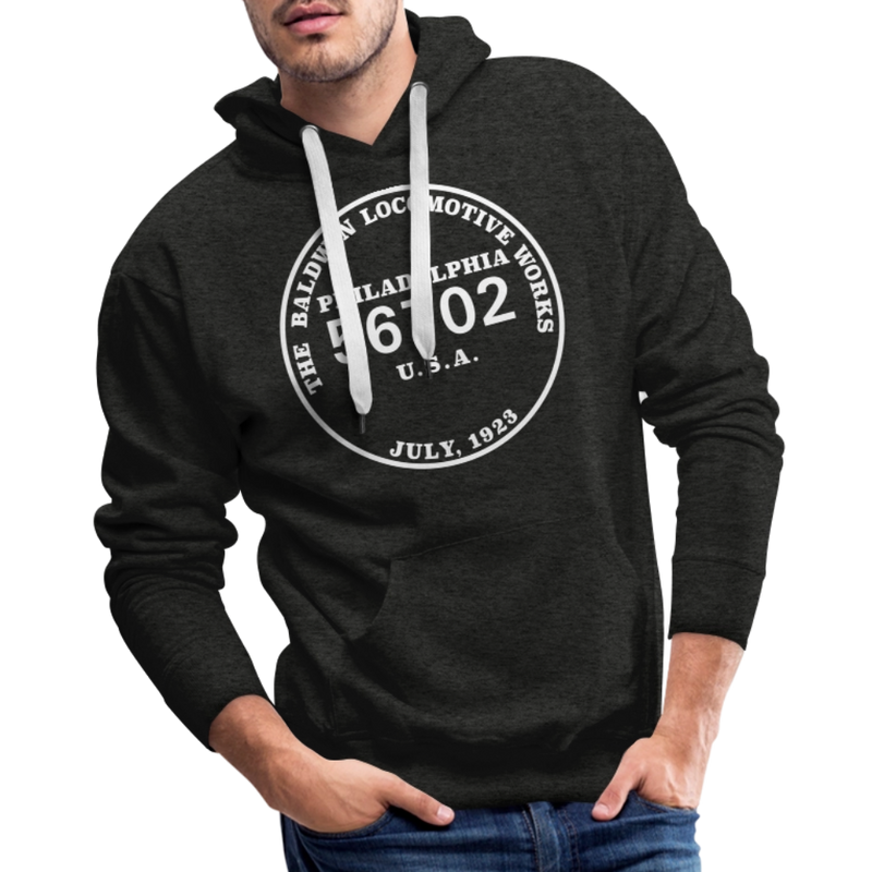 Baldwin Locomotive Works Builder's Plate - Men’s Premium Hoodie - charcoal grey