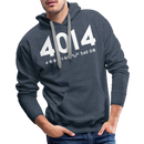 Union Pacific Big Boy 4014 Cab Info Dark - Men’s Premium Hoodie - heather denim