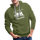 Still Plays With Trains - Men’s Premium Hoodie - olive green