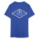 Lima Builder's Plate White Print - Unisex Classic T-Shirt - royal blue