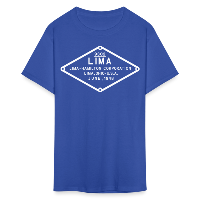 Lima Builder's Plate White Print - Unisex Classic T-Shirt - royal blue